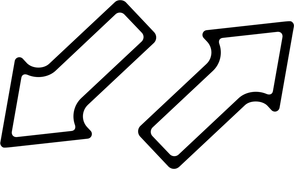 Arrows Couple Pointing Opposite Directions Comments Clipart (981x566), Png Download