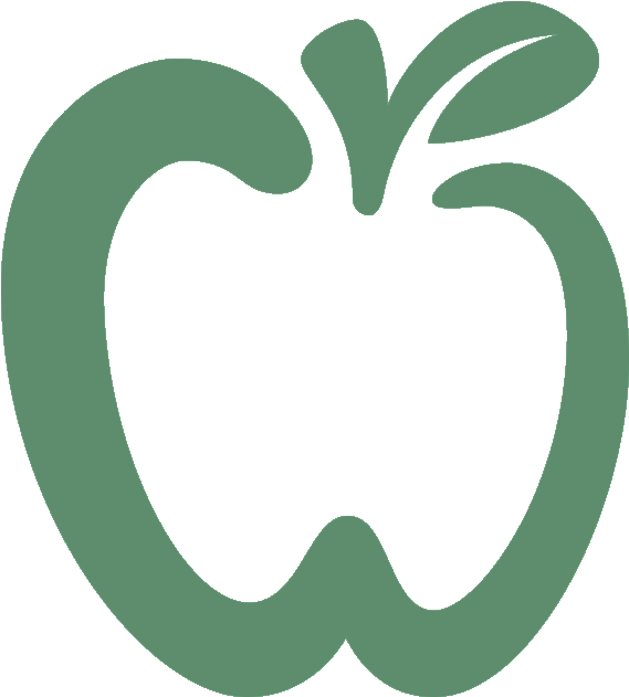 Dark Green Apple Overlay Logo Clipart (600x666), Png Download
