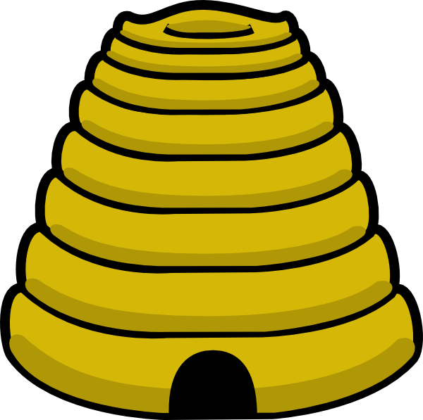 Clipart Of Nest, Colony And Bee Home - Png Download (600x597), Png Download