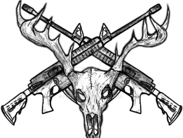 Rifle Clipart Skull Crossed - Png Download (640x480), Png Download
