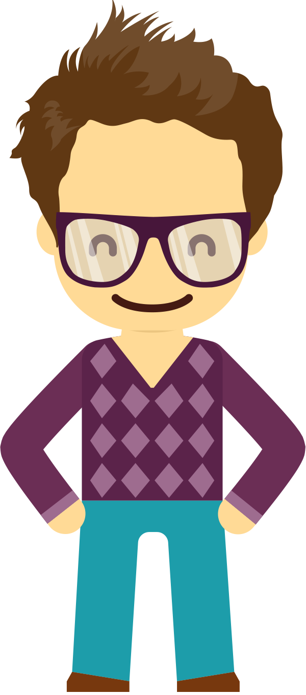 Cool Dude Clipart (600x1360), Png Download