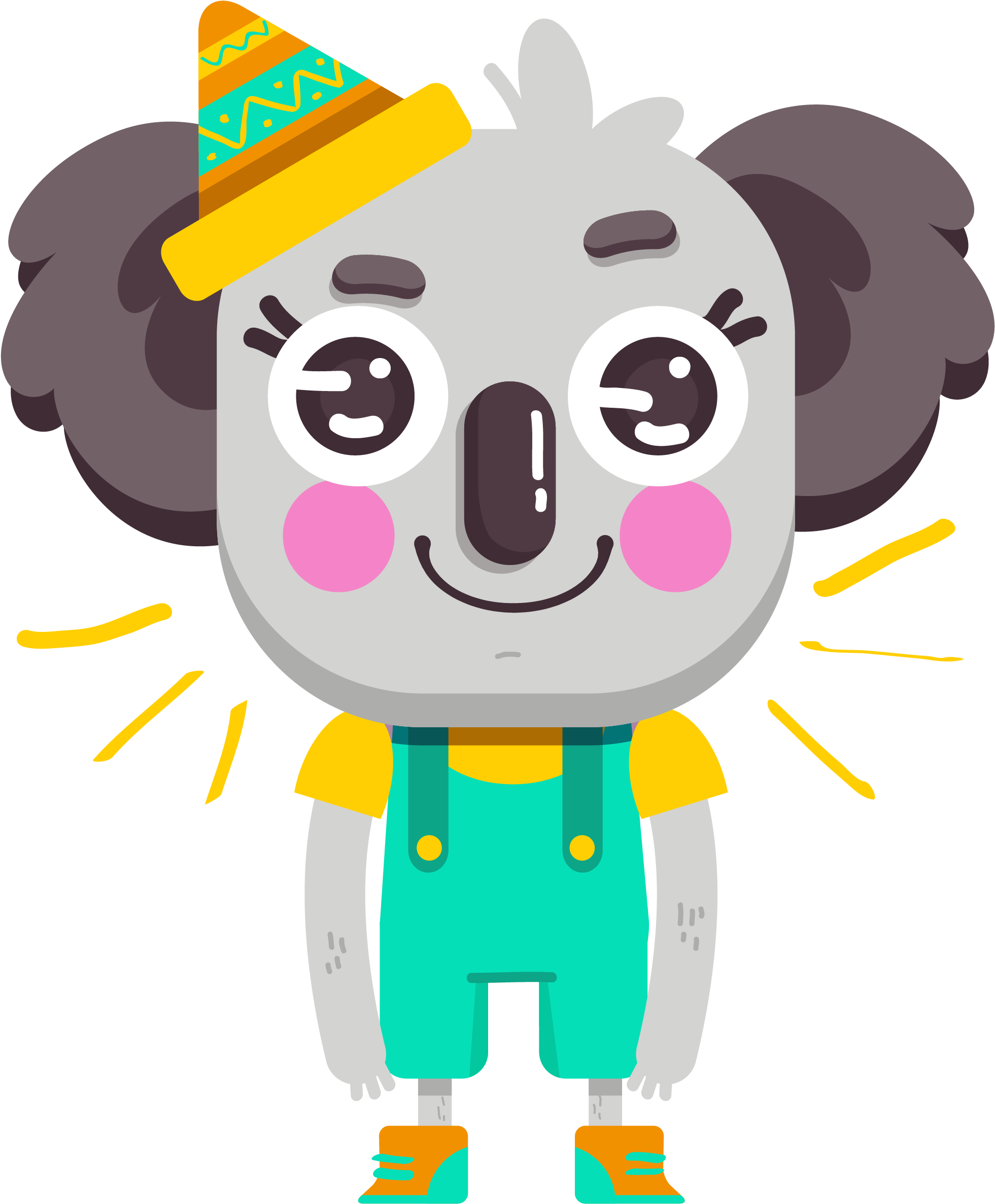 Cute Koala Vibes Messages Sticker-1 Clipart (2500x2500), Png Download