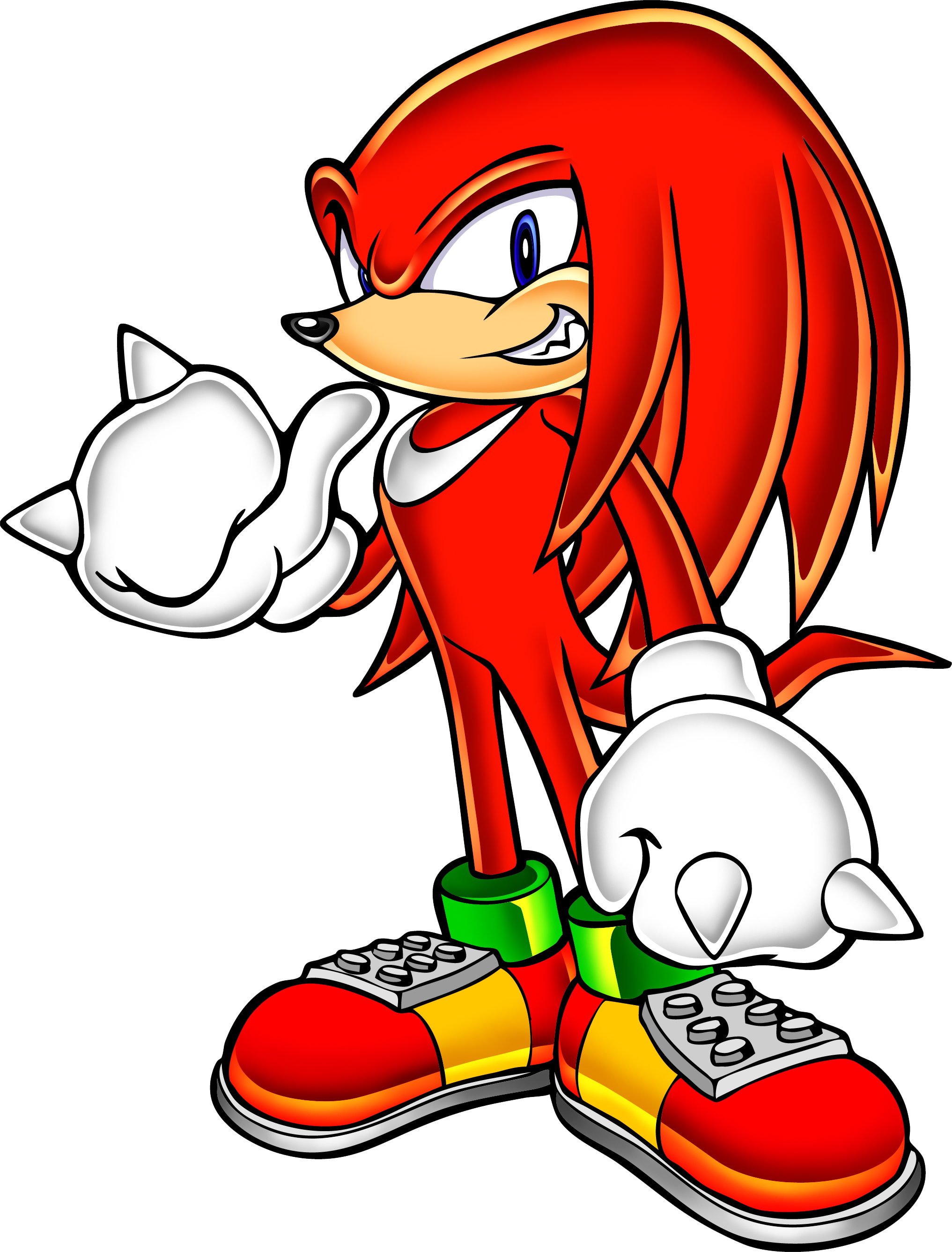 #knuckles From The Official Art Set For #sonicadventure2 Clipart (969x1271), Png Download