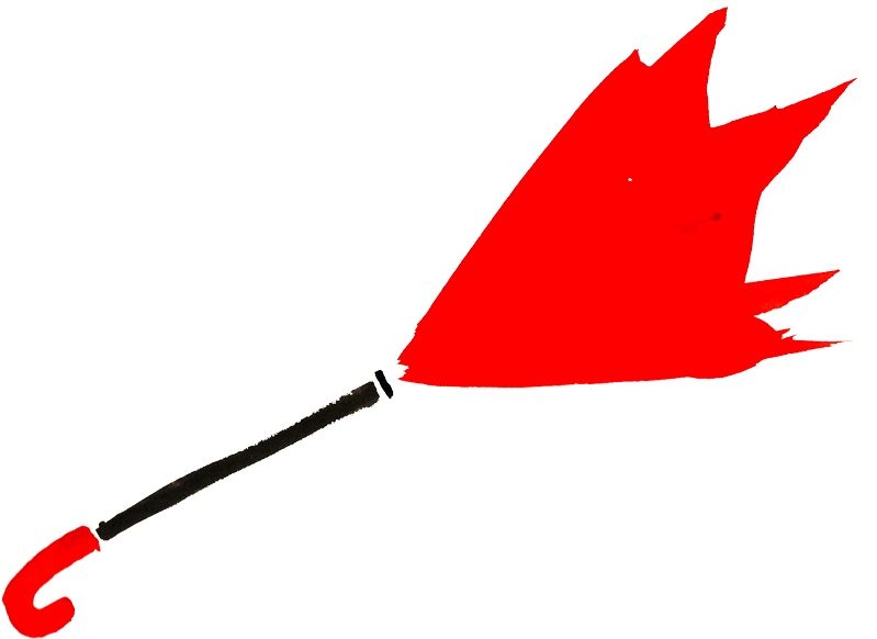Inside-out Umbrella Clipart (1200x612), Png Download
