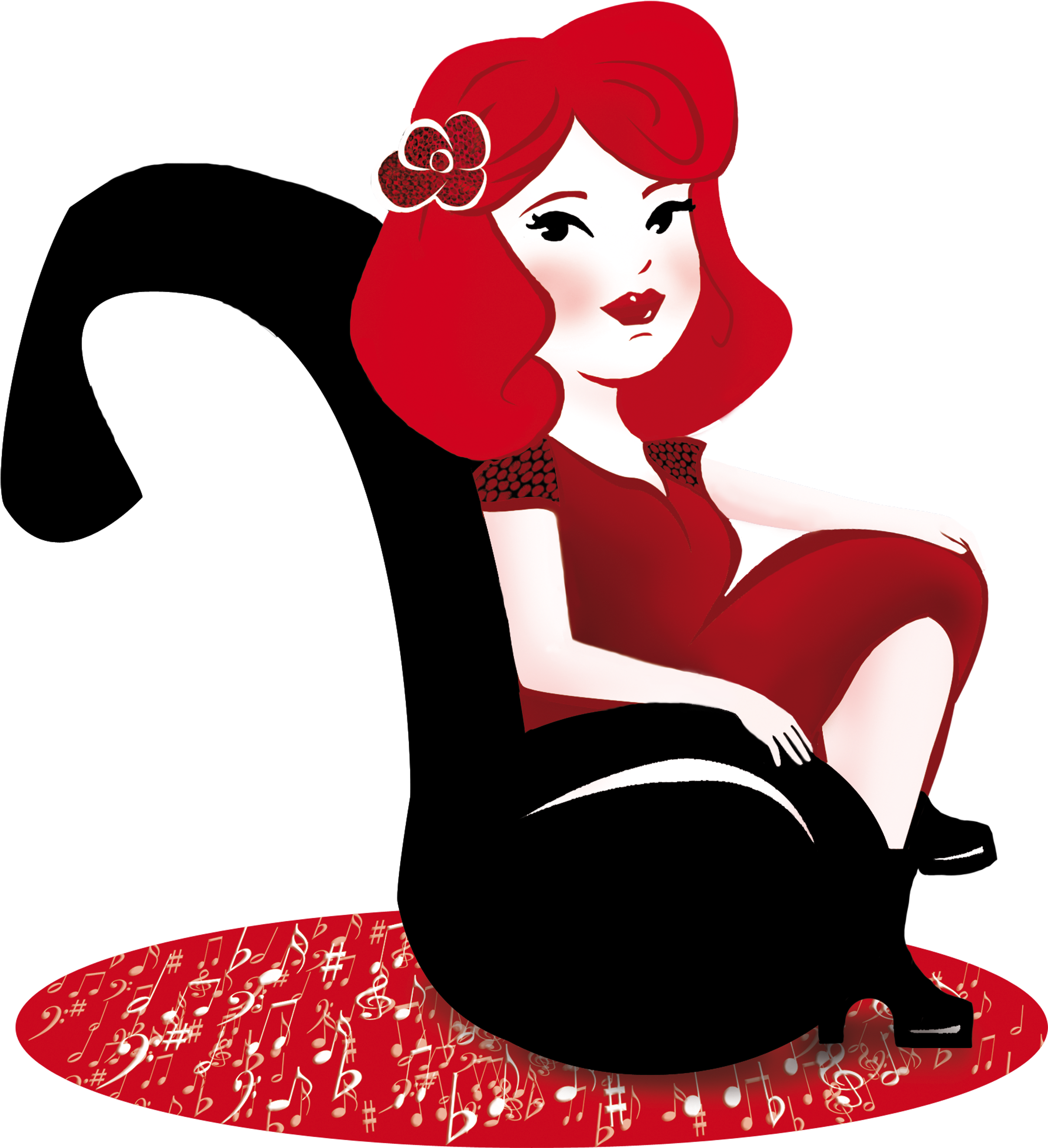 Lady Note Clipart (2455x2835), Png Download