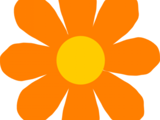Orange Flower Clipart Flowerl - Png Download (640x480), Png Download