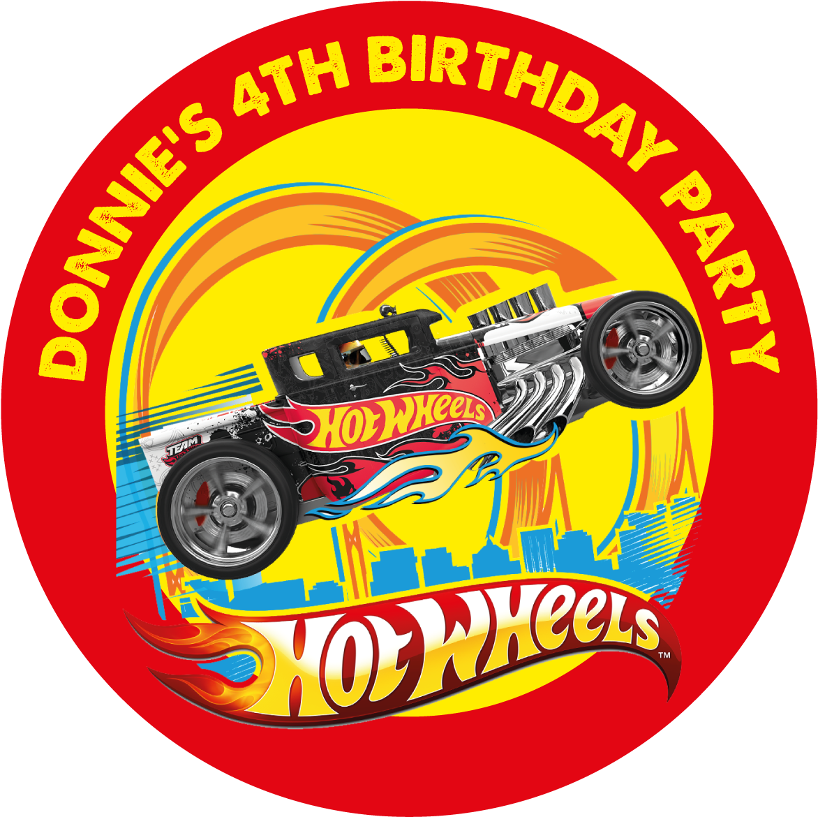 Hot Wheels Party Box Stickers Clipart (1200x1200), Png Download