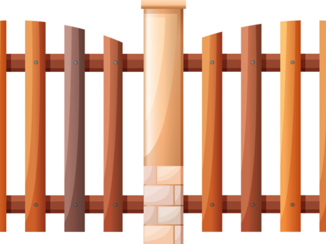 Fence Clipart Privacy Fence - Png Download (640x480), Png Download