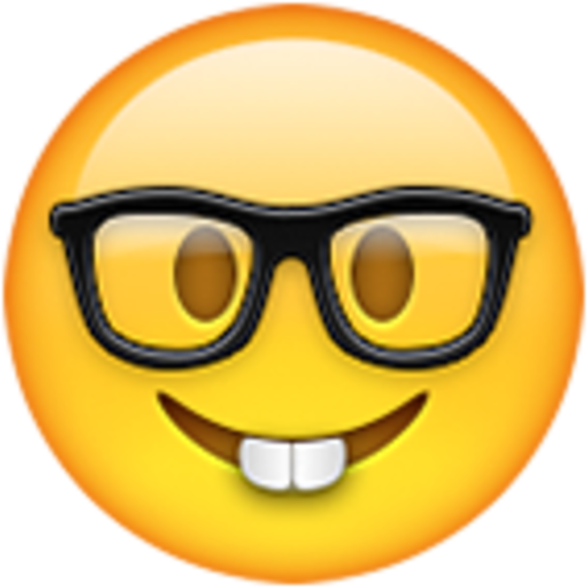 Nerd Email Whatsapp Iphone Emoji Hq Image Free Png Clipart (750x750), Png Download