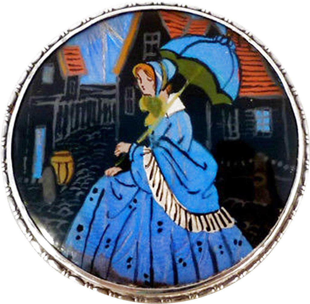 Art Deco Sterling Morpho Butterfly Wing Crinoline Lady Clipart (1026x1026), Png Download