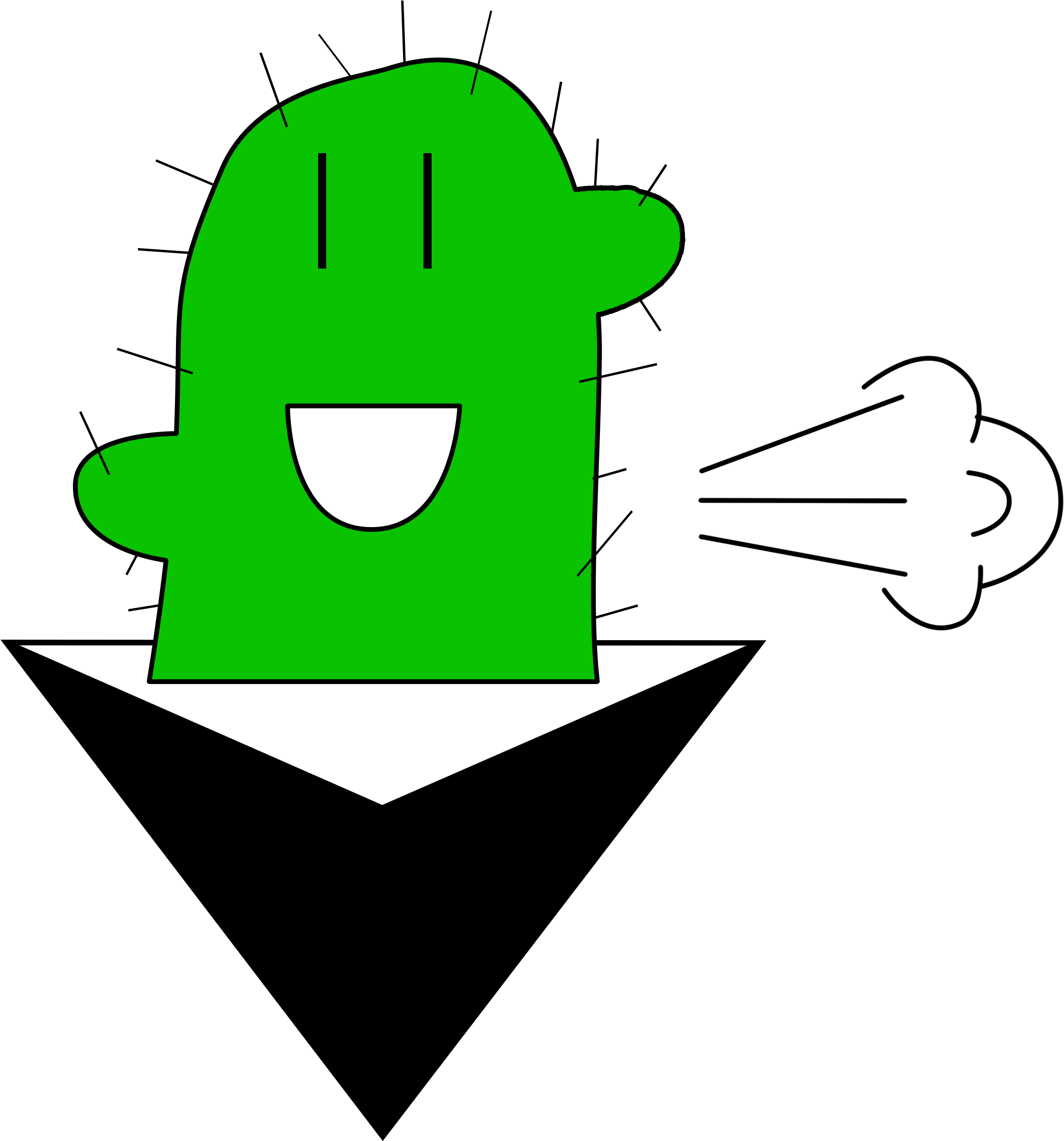 Fart Cactus Inc Clipart (2281x2451), Png Download