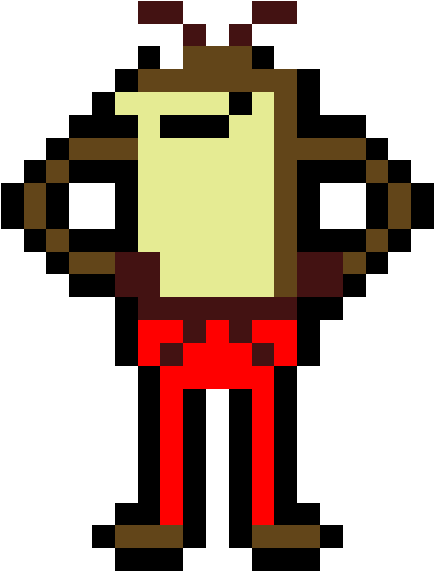 Croaks Pixel Art Clipart (609x801), Png Download