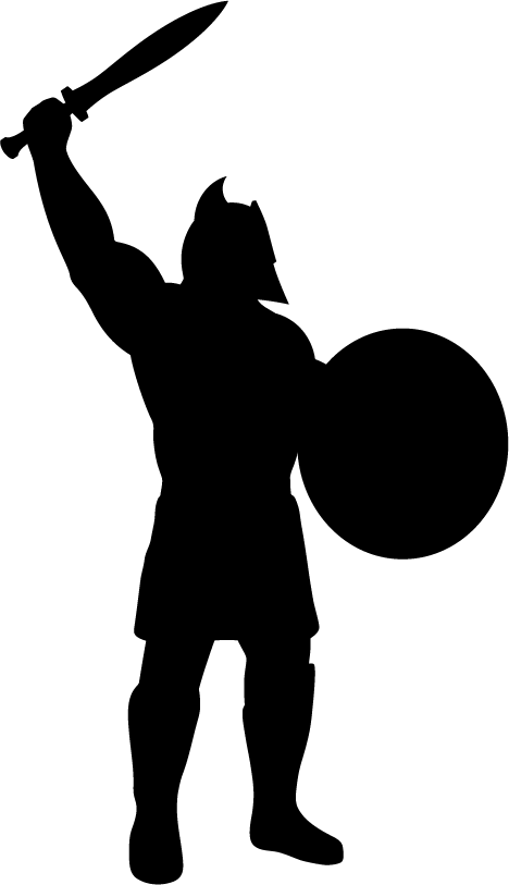 This Is A Gladiator In The Arena Clipart (468x813), Png Download