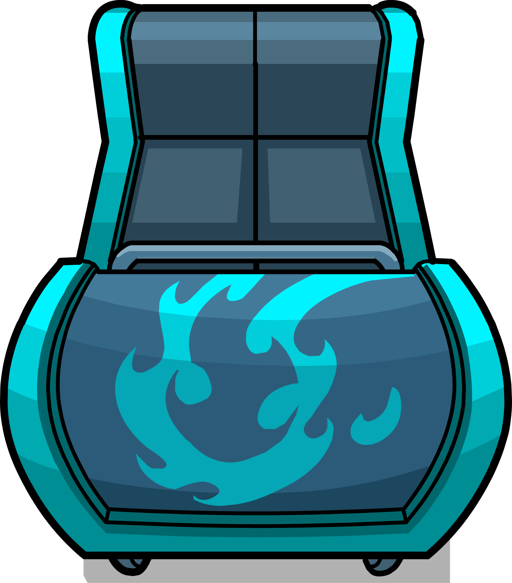 Image Blue Cart Sprite Png Club Penguin Clipart (1745x1987), Png Download