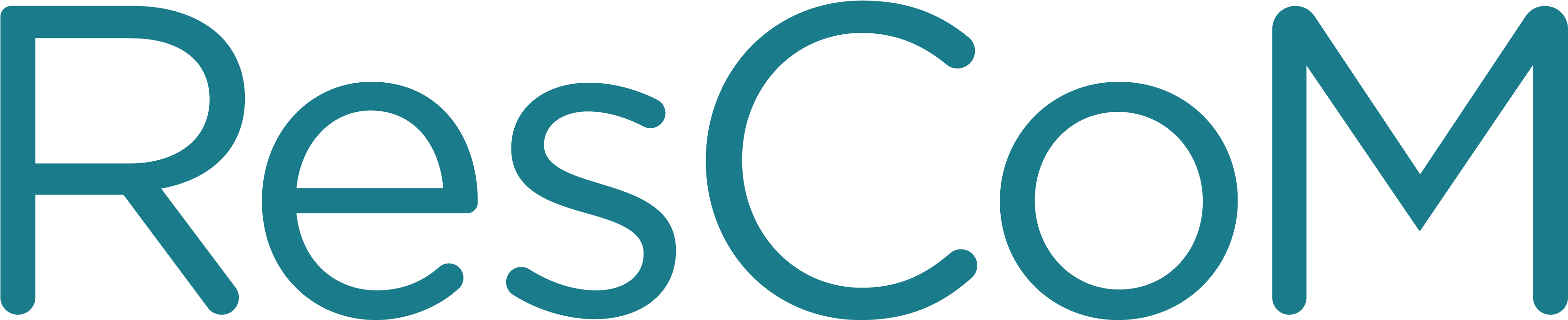 Rescom Logo Feb 2016 Deep Aqua Screen 1 Clipart (3508x781), Png Download