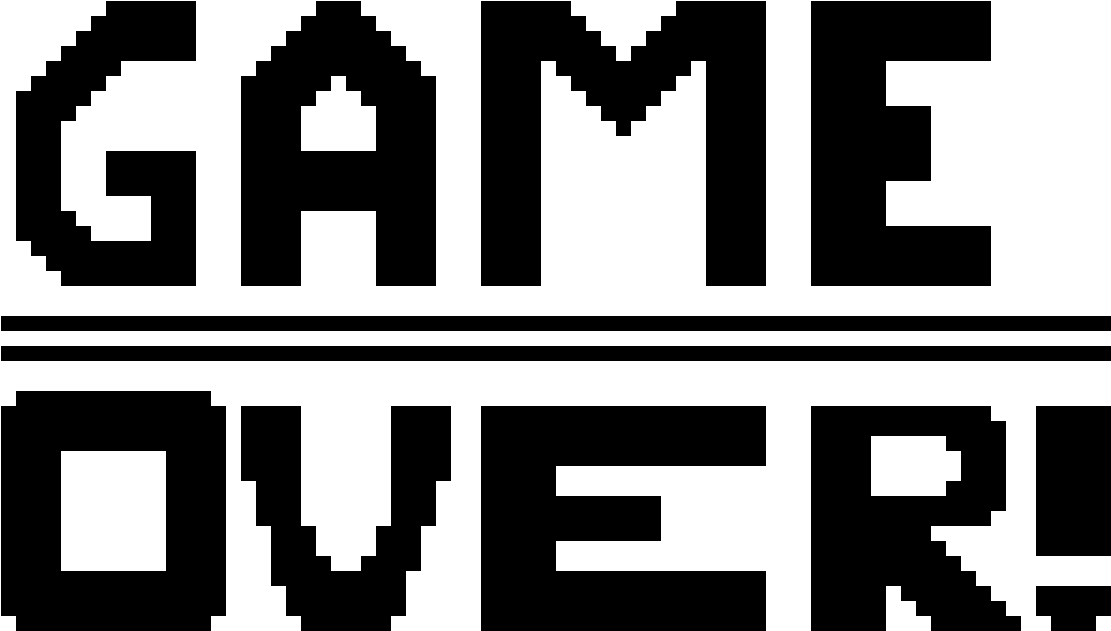Game Over Clipart (1665x795), Png Download