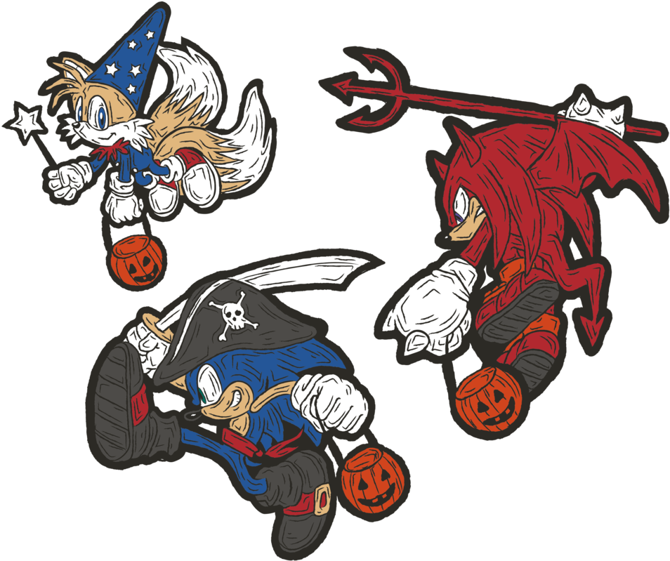 Sonic Halloween Clipart (1000x929), Png Download