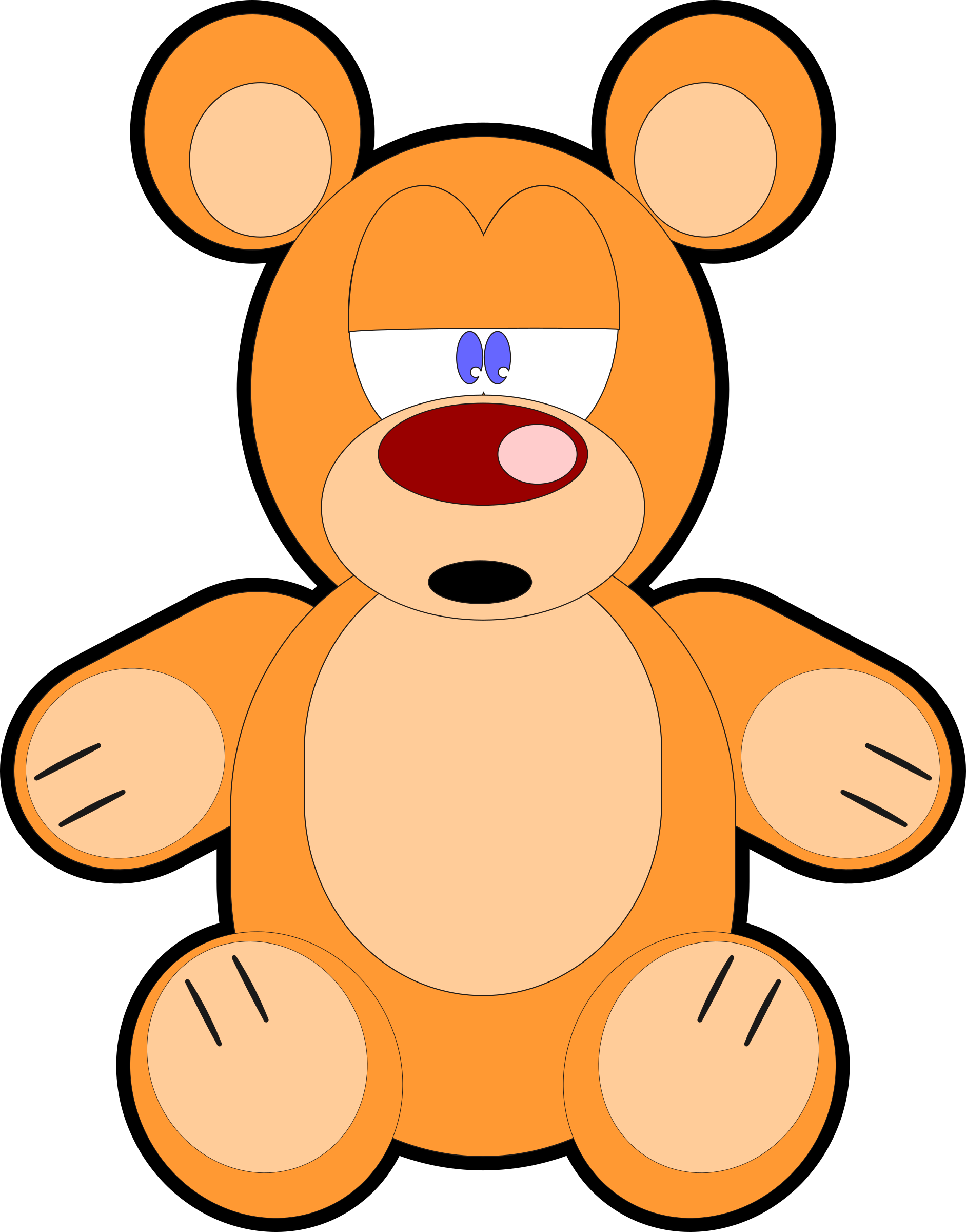 Teddy Bear Clipart (1883x2400), Png Download
