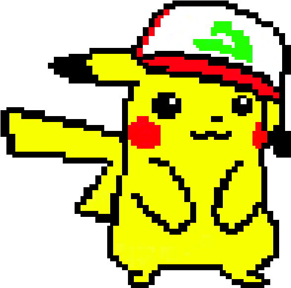 Cute Pikachu Wearing Ash's Hat Clipart (600x600), Png Download
