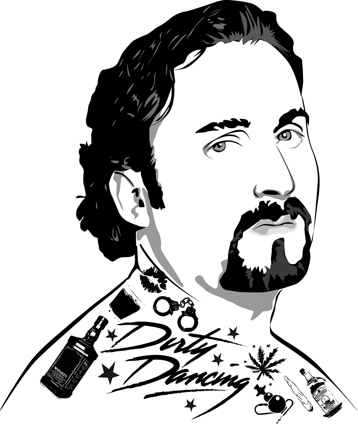 Trailer Park Boys T-shirt Design Clipart (1200x1461), Png Download