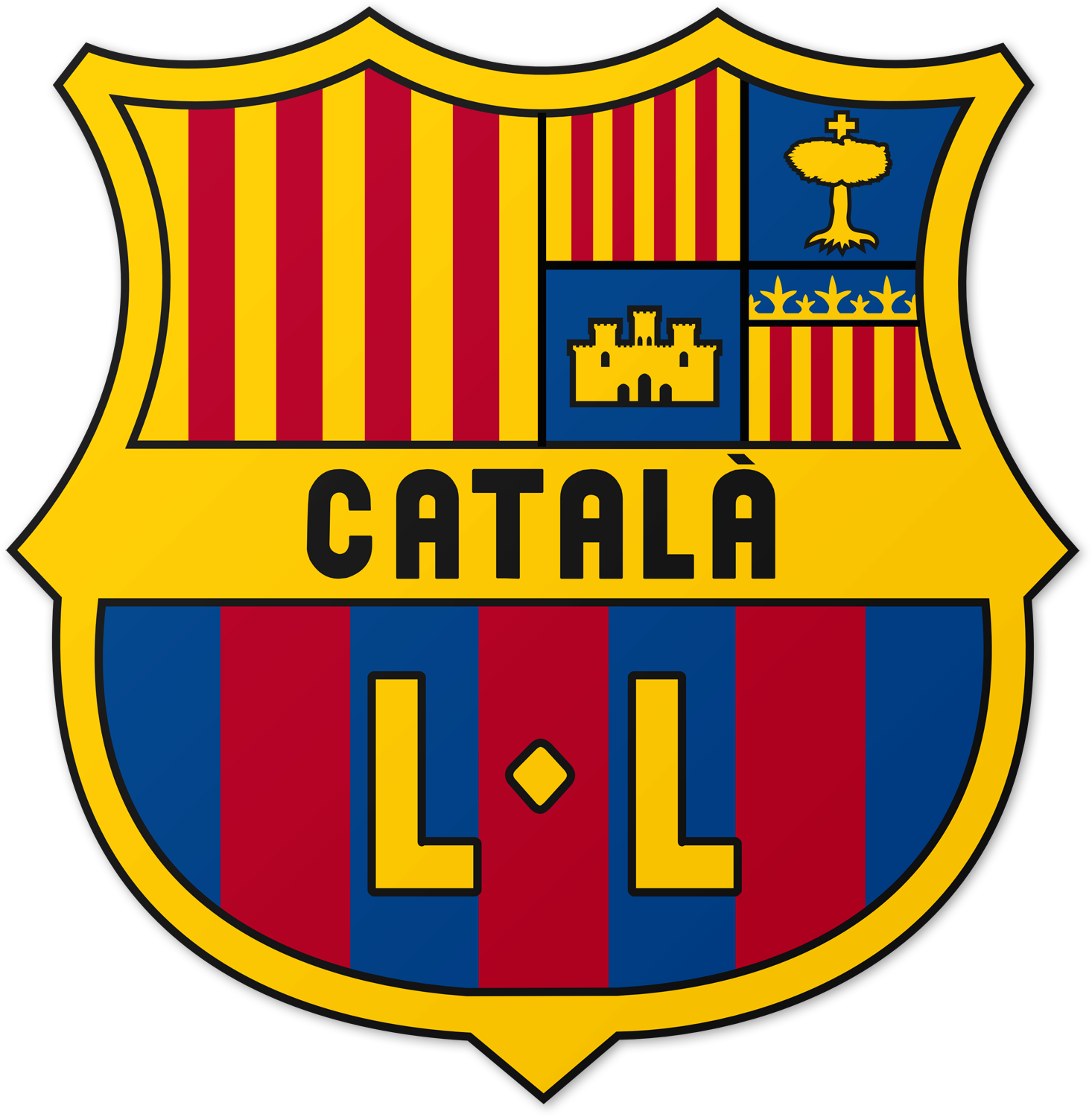 I Put This Logo Together For The Catalan Language Clipart (1466x1500), Png Download