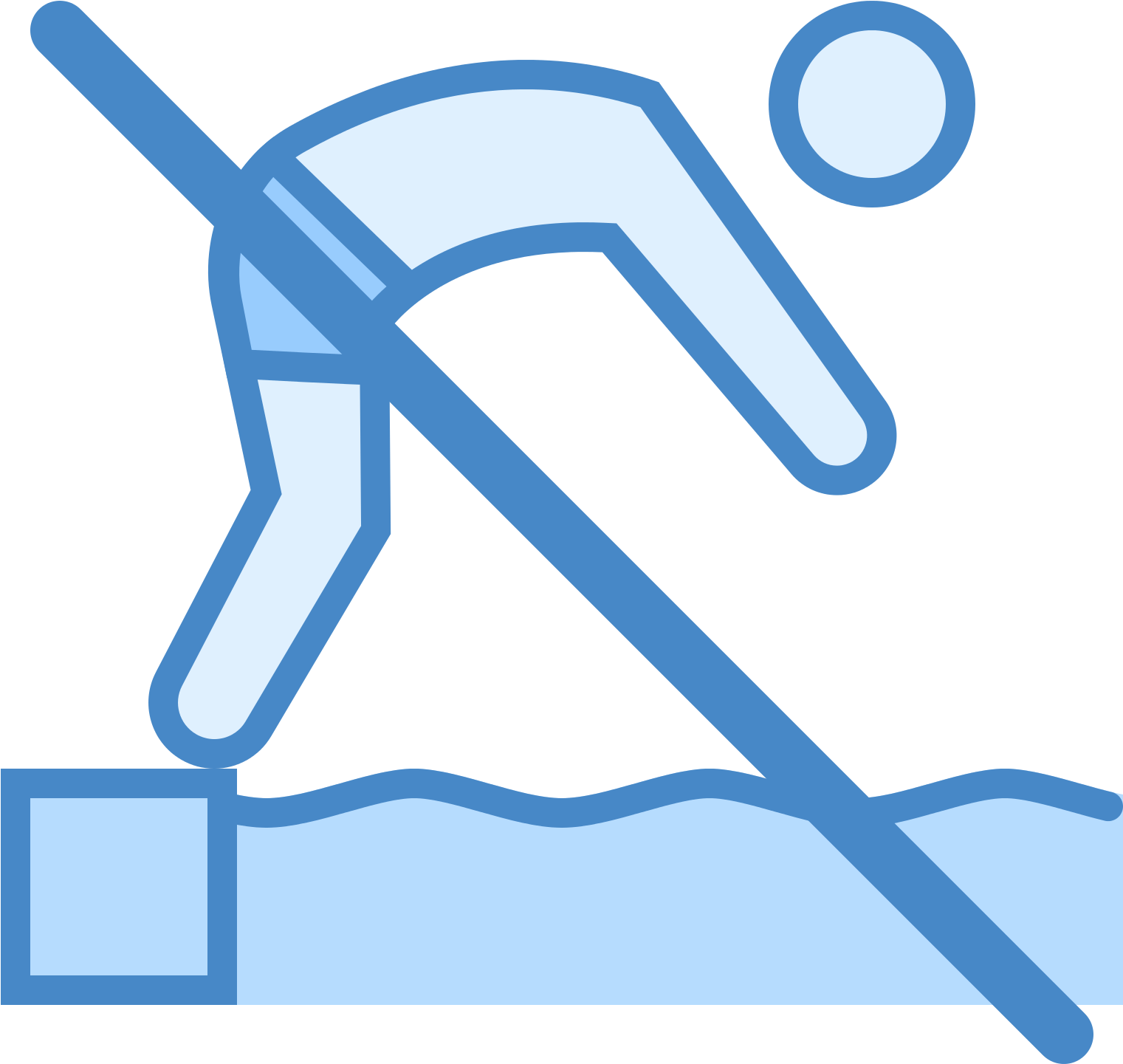 No Diving Icon Clipart (1600x1600), Png Download