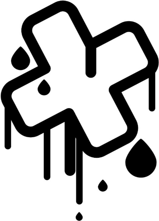 - - 🅱🅻🅰🅲🅺 - - - - ᵖᵃʳᵗ - ² - - Black Cross Drops Clipart (1024x1024), Png Download