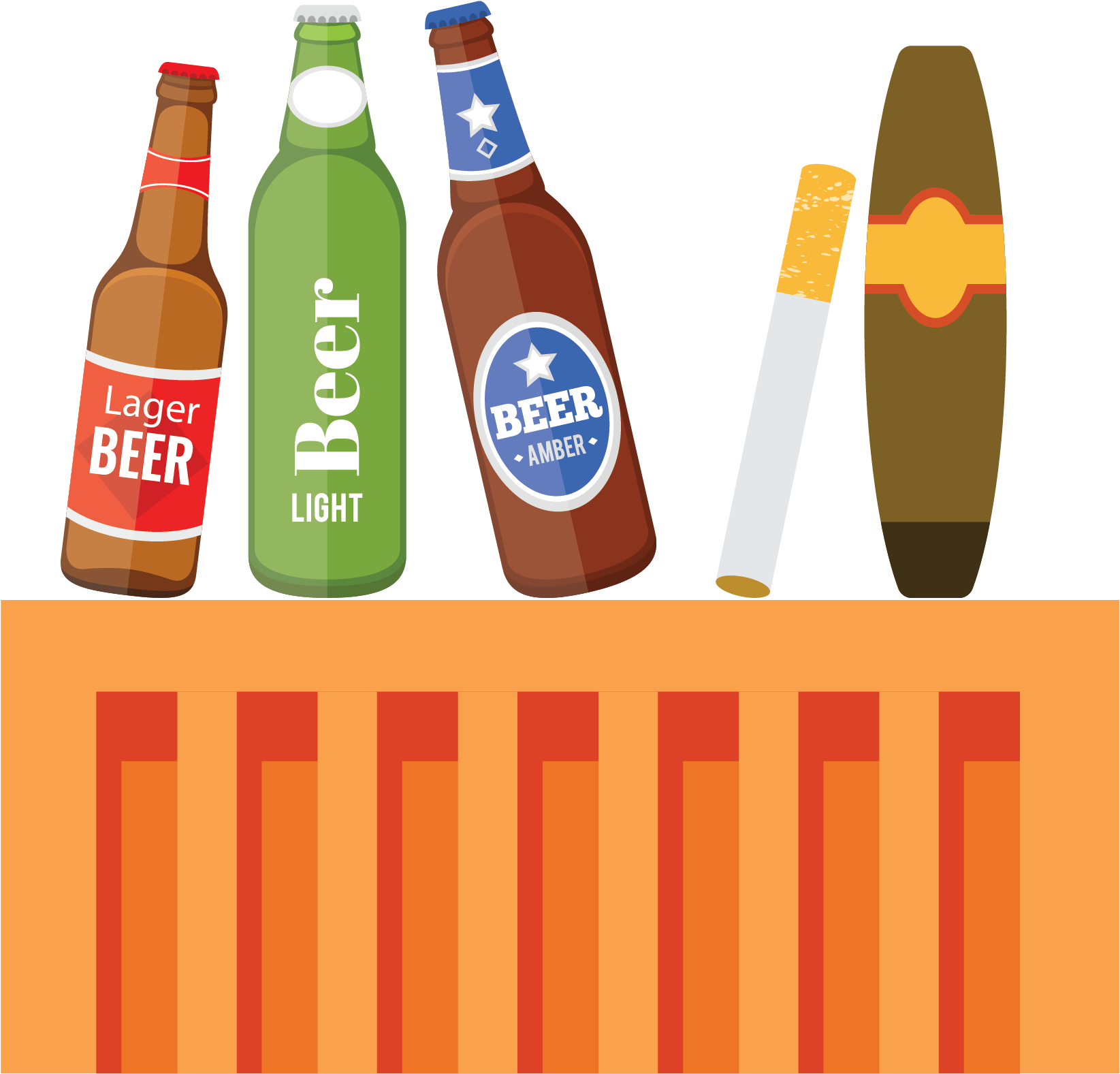 Liquor And Tobacco Ready Clipart (1876x1876), Png Download