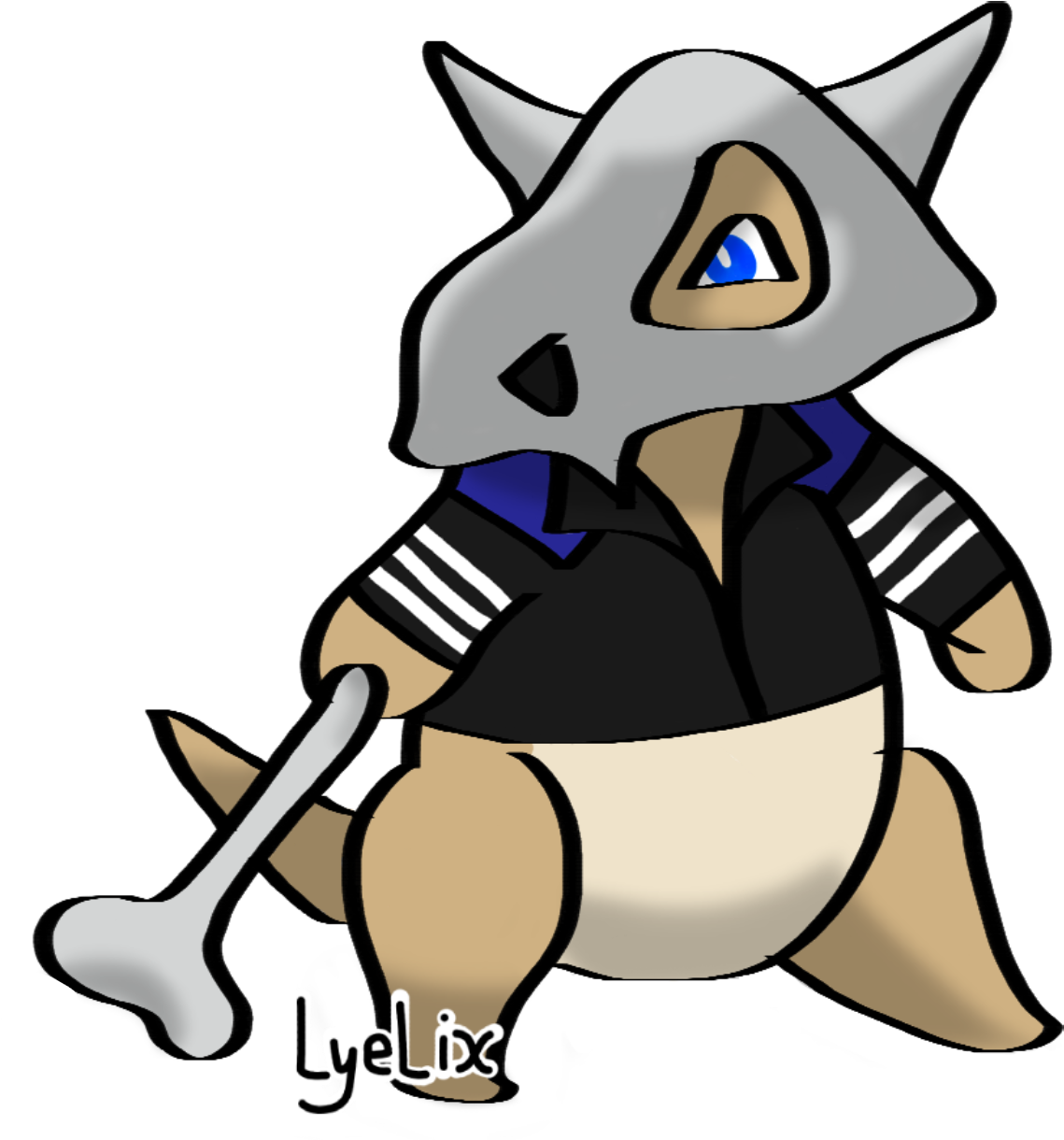 I Drew Cubone Wearing The Vagabond Jacket 'cause I Clipart (1280x1280), Png Download