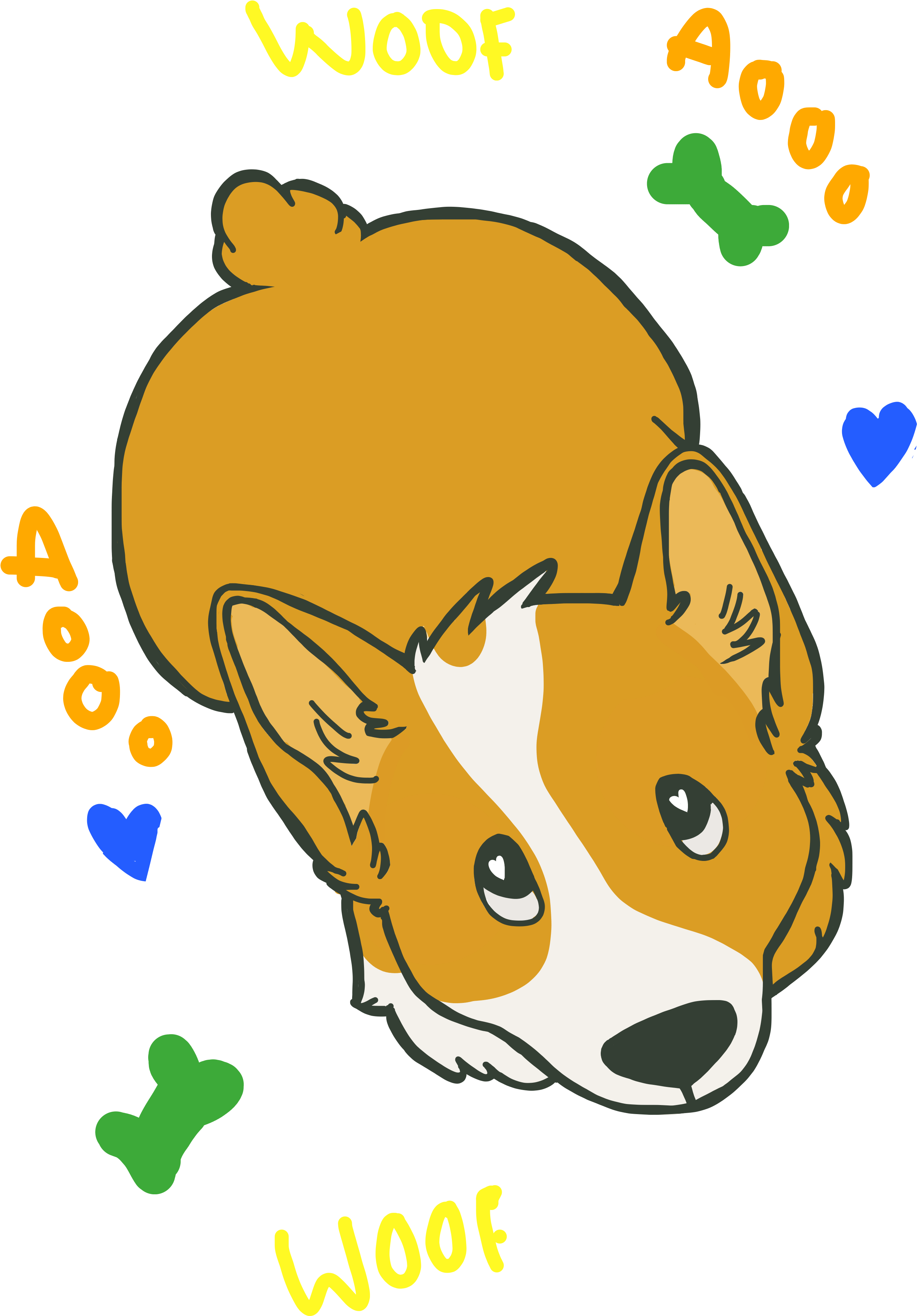 Corgi Cutie Clipart (2893x4092), Png Download