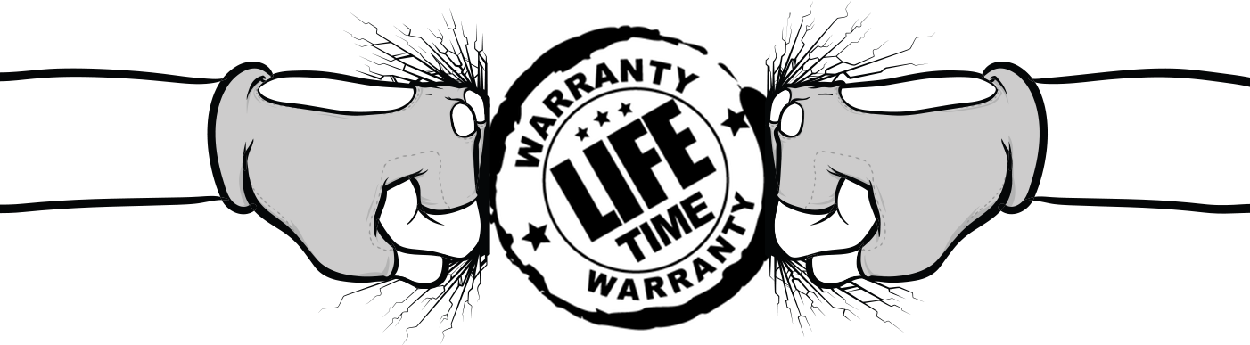 Lifetime Warranty Punch Logo Clipart (1402x387), Png Download