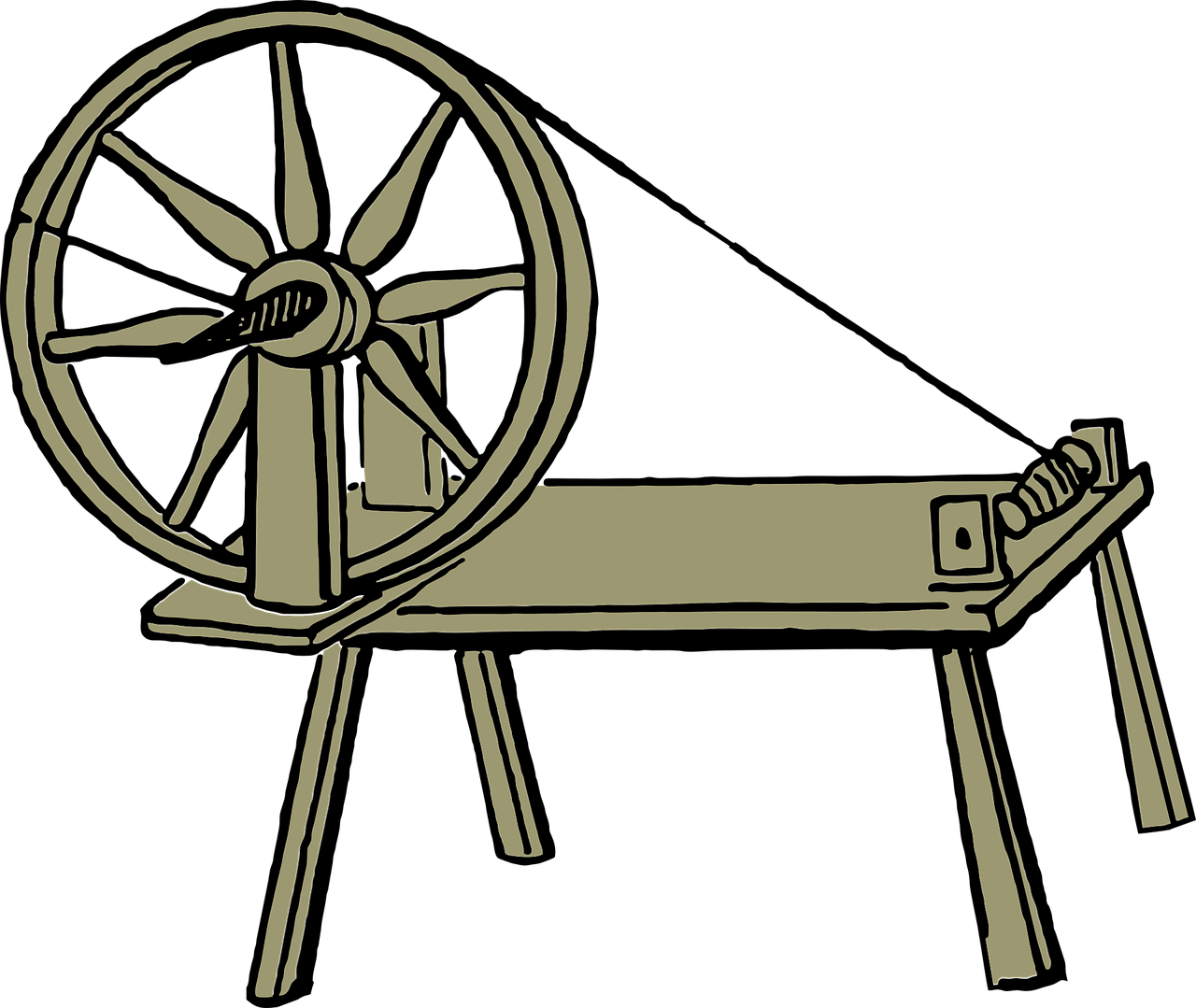Spinning Wheel 3185618 Clipart (1280x1079), Png Download