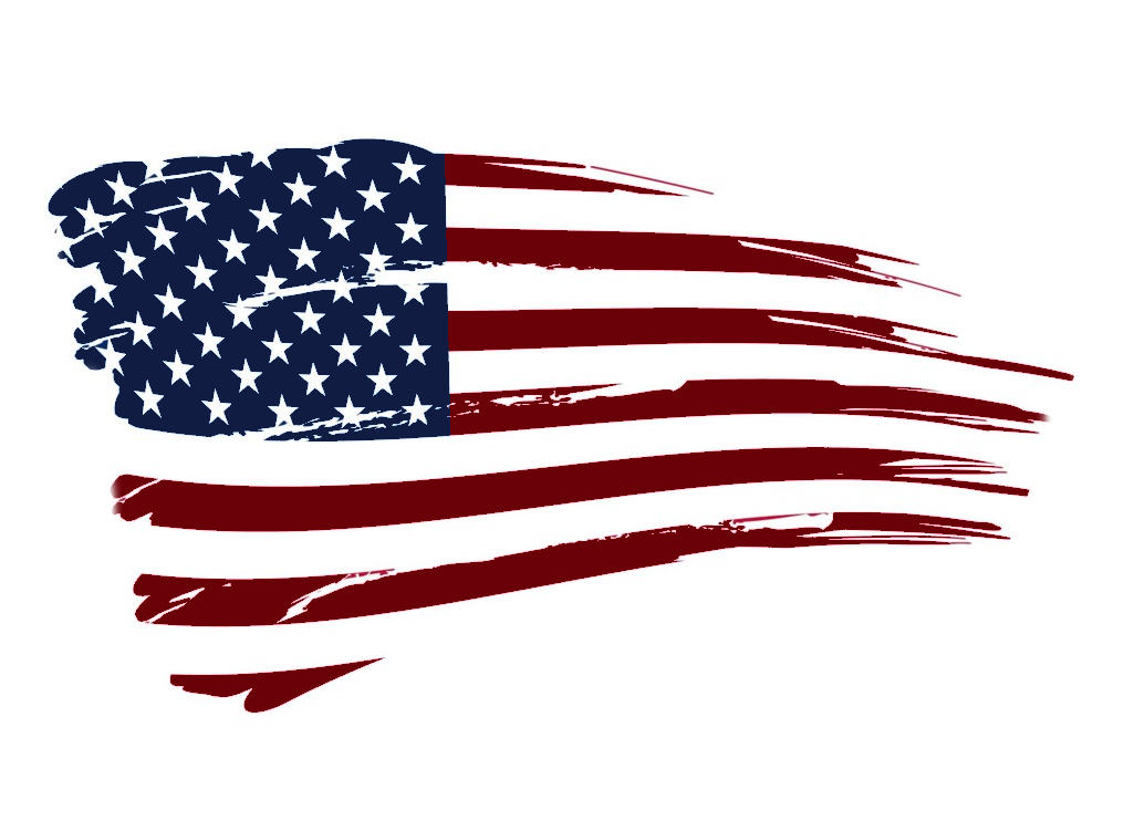 Torn American Flag Clipart - Png Download (1024x768), Png Download