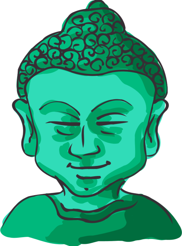 Buddha Head Clip Art - Png Download (600x812), Png Download