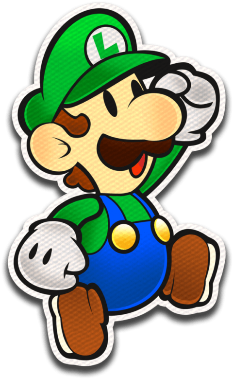 Free Png Download Paper Luigi Color Splash Png Images Clipart (480x779), Png Download