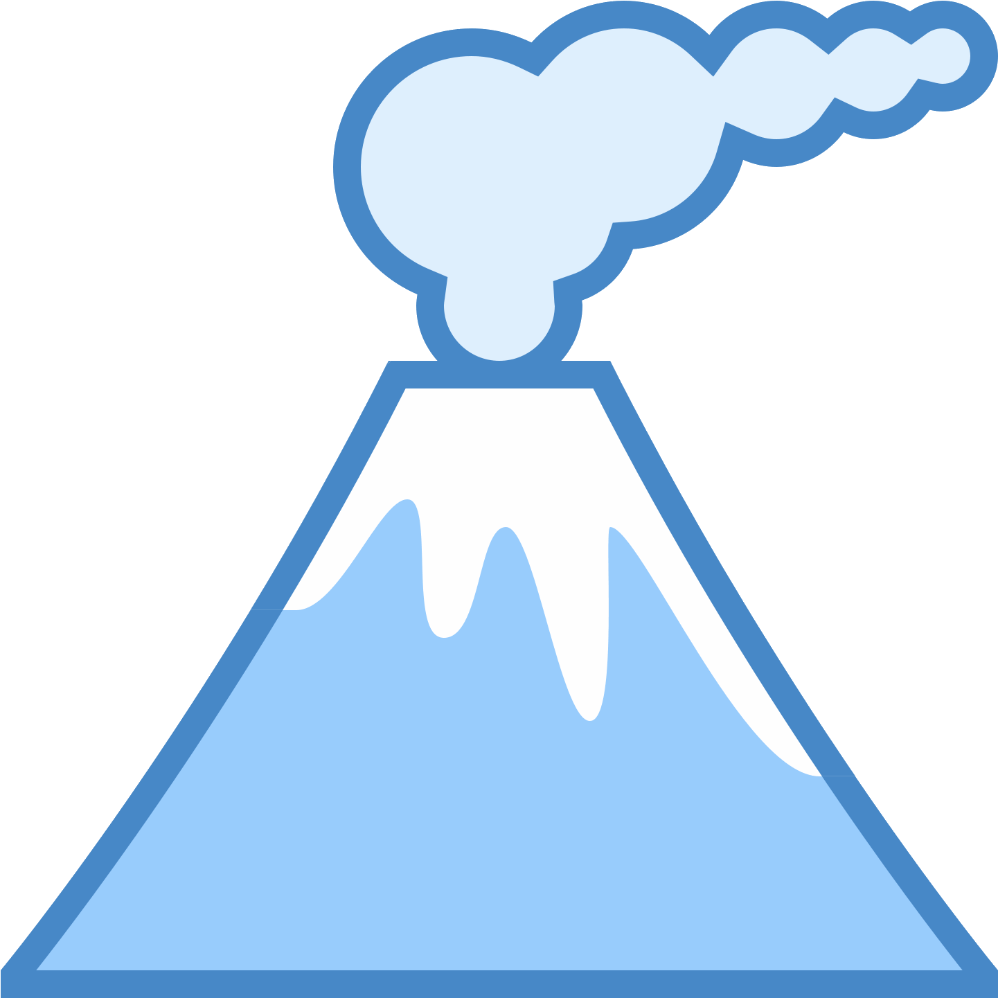 Volcano Icon Clipart (1600x1600), Png Download