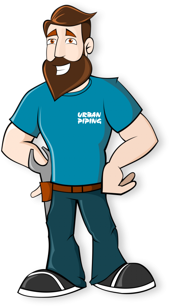 Urban Piping Mascot For Poly B Piping Clipart (578x1024), Png Download