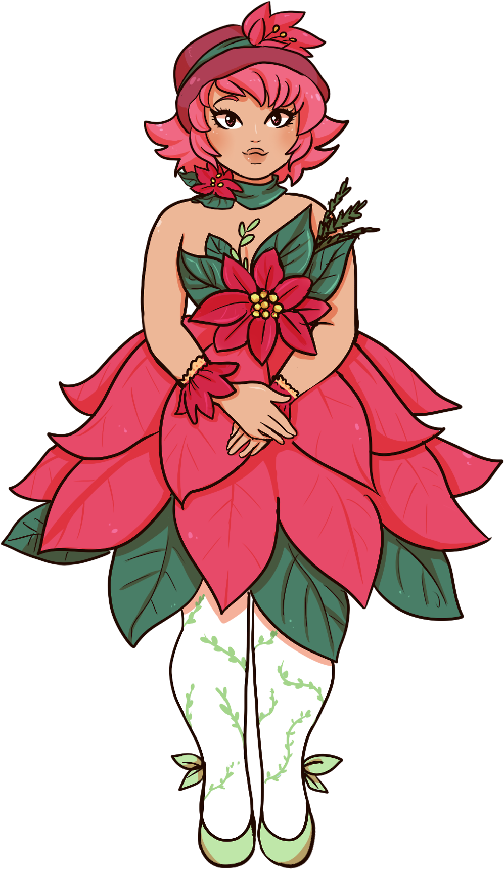 Day 18 Poinsettia Clipart (1280x1909), Png Download
