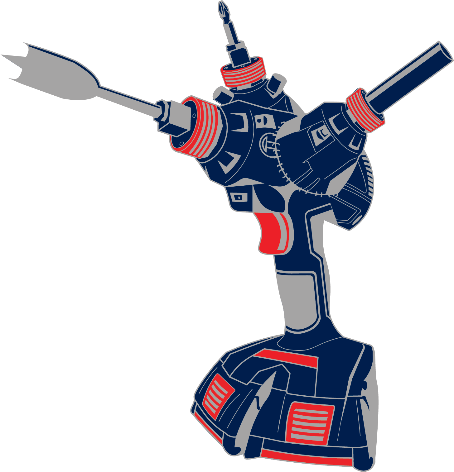 Half Wrench, Half Driver All Impact Clipart (1499x1551), Png Download