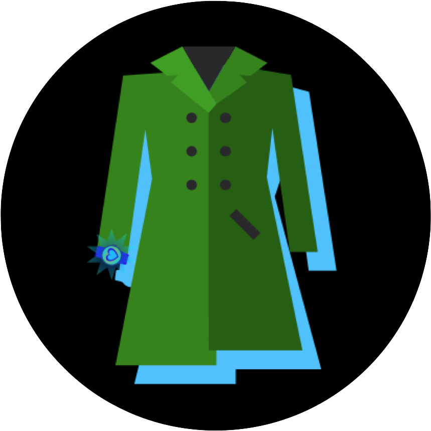 Luther, The Blue Portal, & The Pea-green Coat Guy, Clipart (882x872), Png Download
