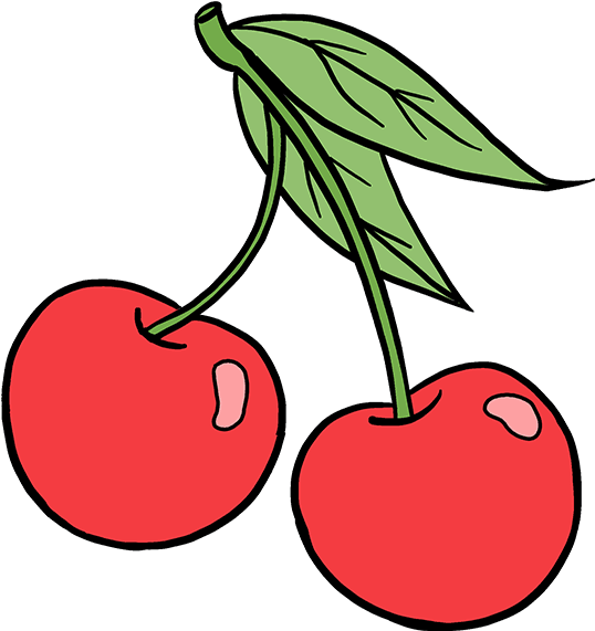 How To Draw Cherries Clipart (680x678), Png Download