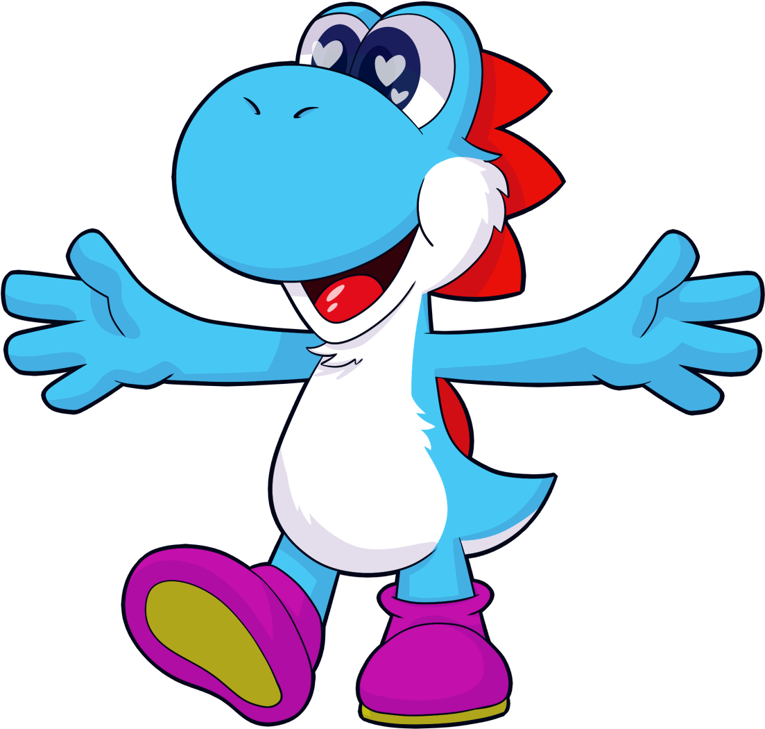 [c] Fluffy Yoshi Hugs Clipart (1206x1145), Png Download
