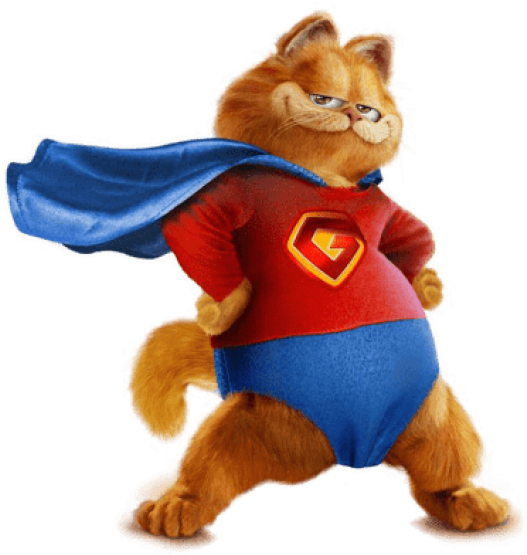 Free Png Download Garfield Superman Clipart Png Photo Transparent Png (850x638), Png Download
