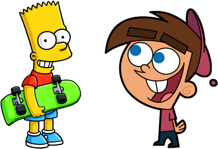 Bart Simpson And Timmy Turner By Arthony70100 Clipart (1191x670), Png Download