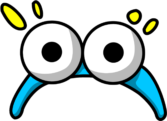 卡通瞪大眼 Clipart (640x640), Png Download