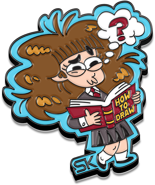 Bookworm Enamel Pin Clipart (1000x1000), Png Download