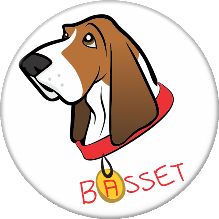 Pop Selfie Basset Clipart (1000x1000), Png Download