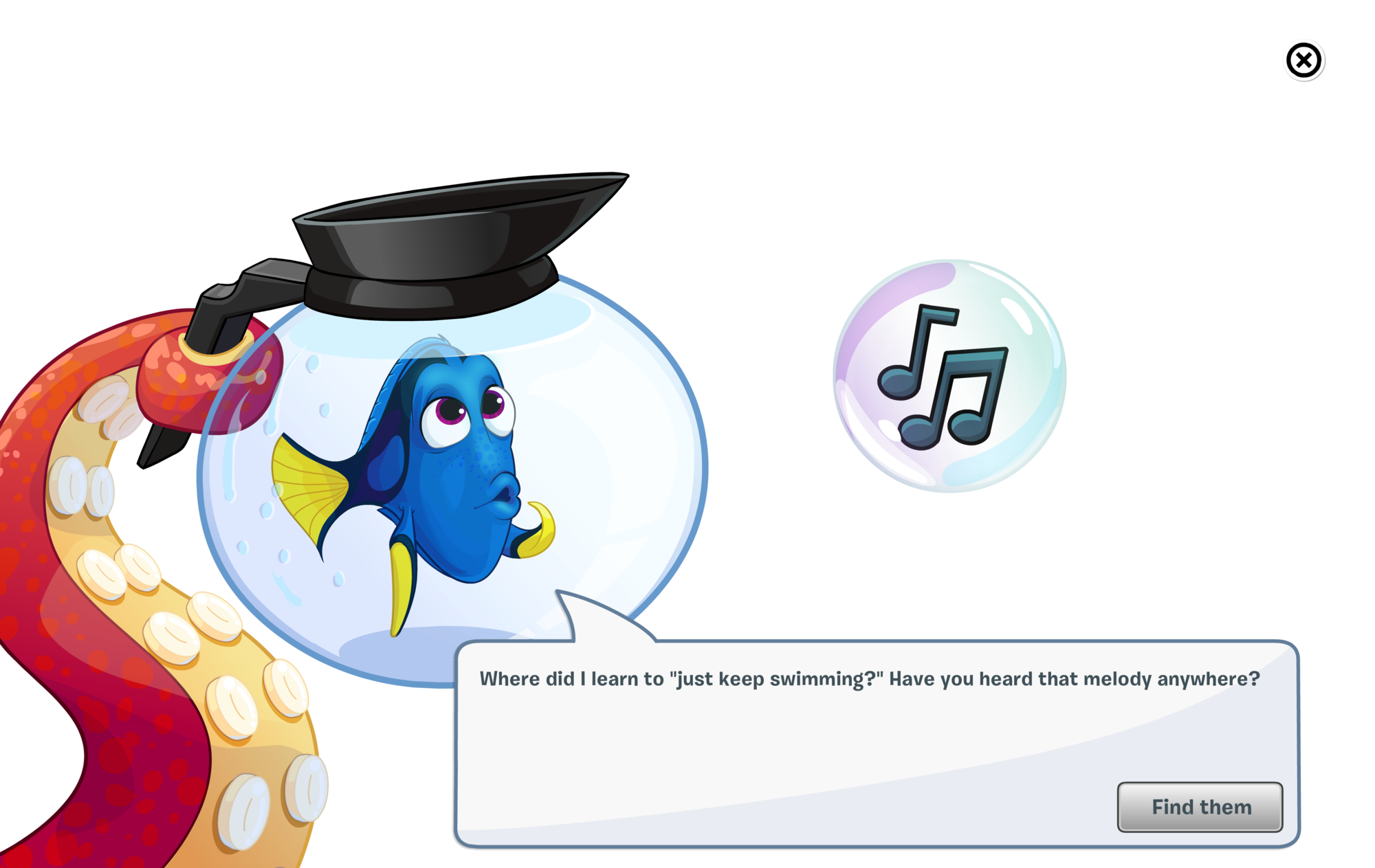 Finding Dory Party Task 2 Start Clipart (2000x1263), Png Download