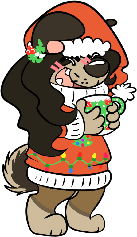 Christmas Corgi Clipart (596x811), Png Download
