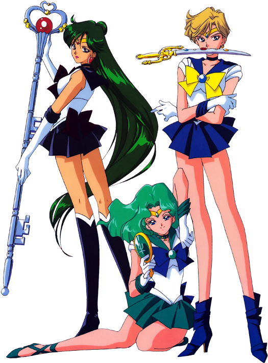 Haruka & Michiru Look Like They Have Sunburns Clipart (540x712), Png Download